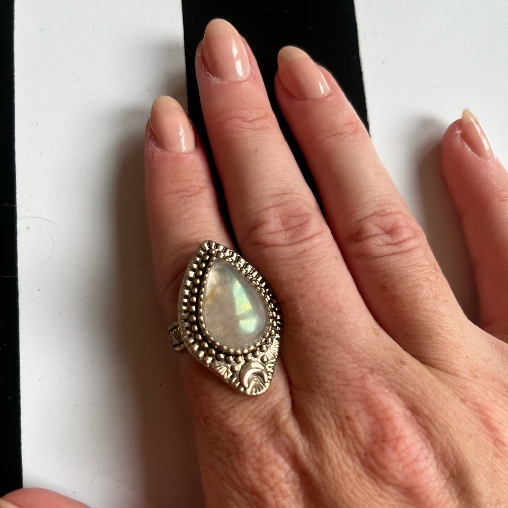Vintage Opal Teardrop Ring